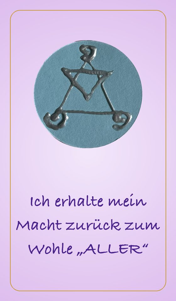 Ich erhalte mein Macht zurück zum Wohle -ALLER-