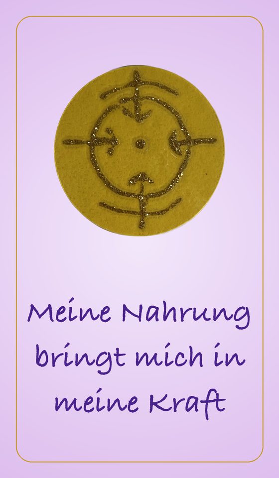Meine Nahrung bringt mich in meine Kraft